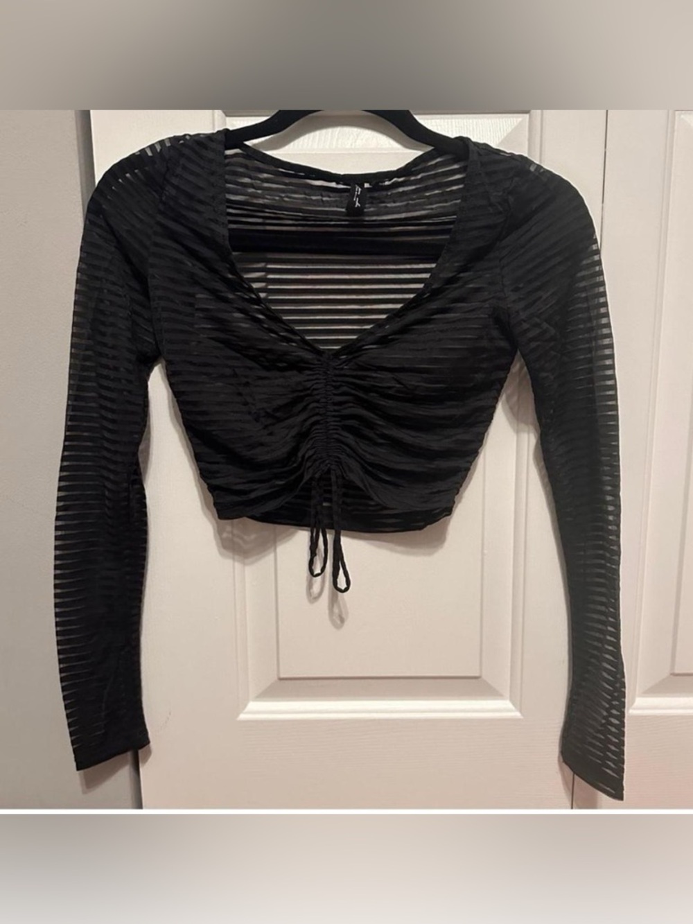 Out From Under Urban Outfitters Sheer
Striped Long Sleeve Top